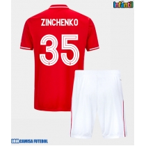 Camisa de Futebol Nottingham Forest Oleksandr Zinchenko #35 Equipamento Principal Infantil 2025-26 Manga Curta (+ Calças curtas)